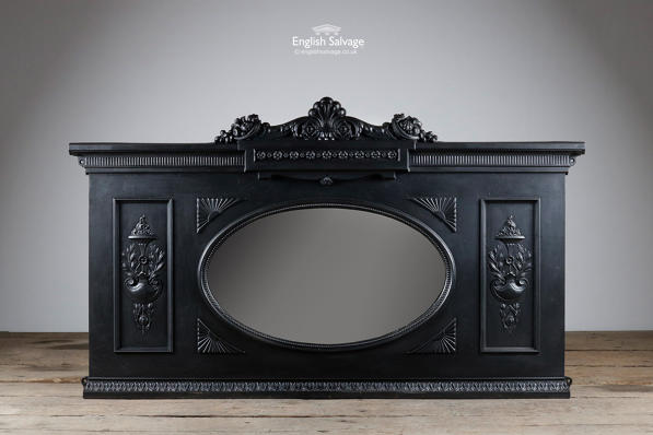 Cast Iron Rectangular Overmantel Mirror