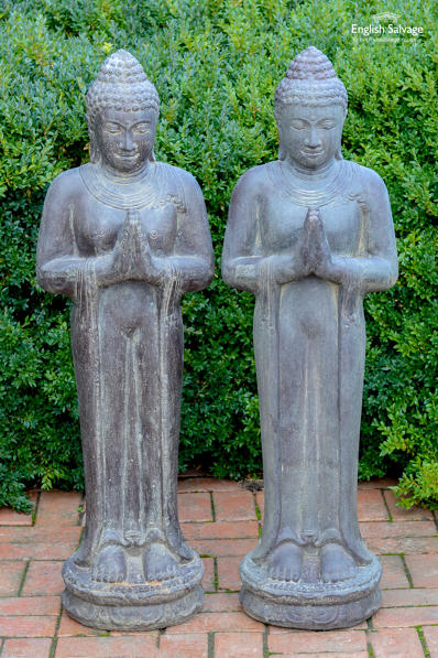 Cast stone Indian style standing Buddha
