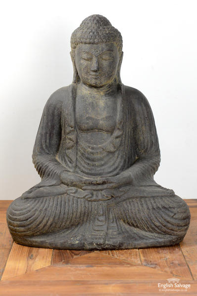 Cast stone Japanese sitting Buddha statue