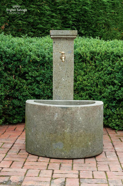 Classic bow fronted stone fountain