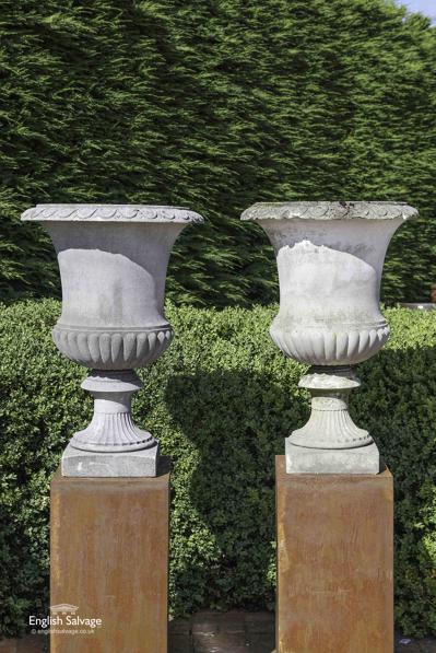 Classical Campana composite garden urns
