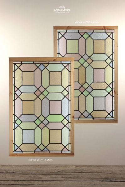 Colourful Patterned Stained Glass Panels 