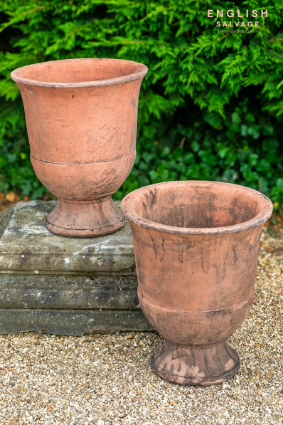 Composition stone goblet planters