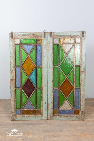 Decorative old stained glass windows