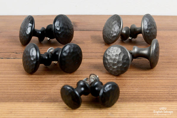 Dimpled cast iron cupboard knobs