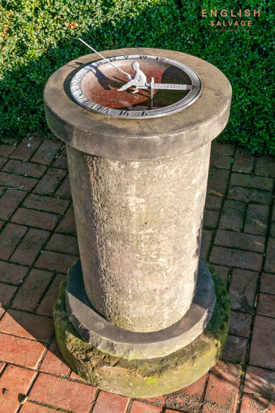 Early 1900s stone birdbath and sundial