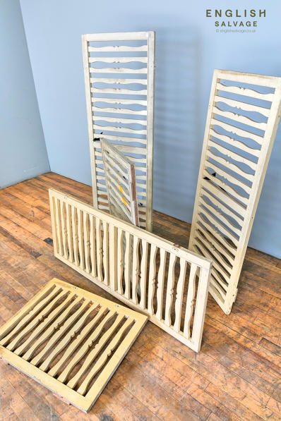 Five reclaimed slatted sections
