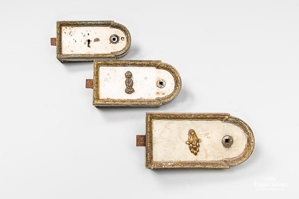 French cast iron locks with ormolu borders