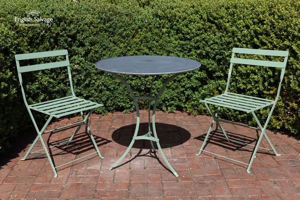French style garden bistro table & 2 chairs