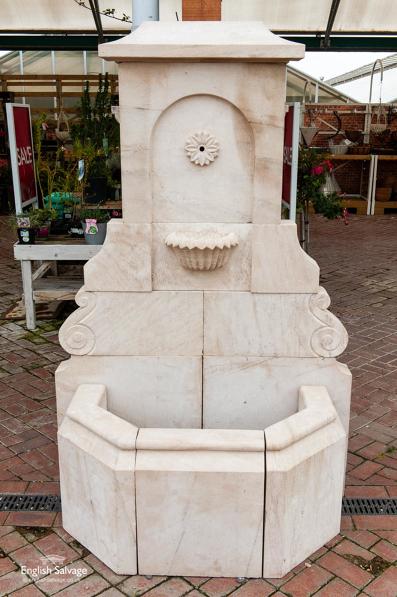 French style sandstone wall fountain