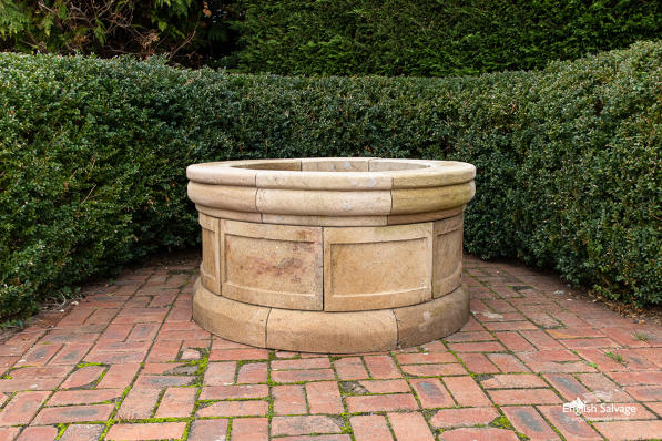 French style sandstone well head / planter