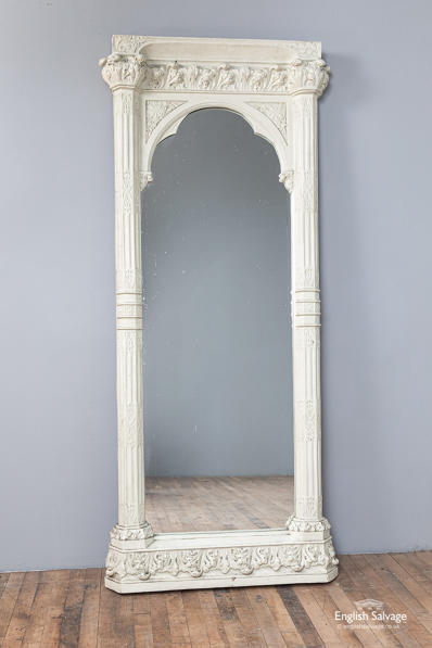 Gothic style composition cream pier mirror