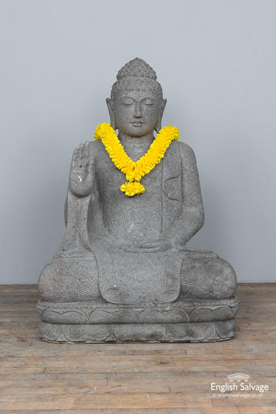Hand-carved Buddha statue in Abudaya position