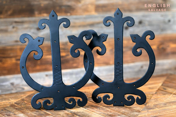 Handmade ornate bow hinges