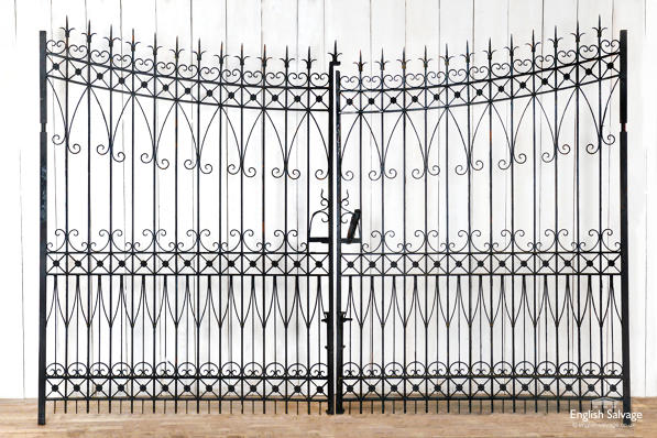 Heavy gothic style driveway gates