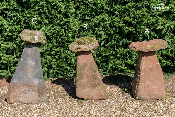 Hereford red sandstone staddle stones
