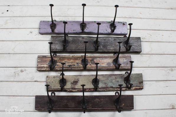 Hook boards made from reclaimed painted teak