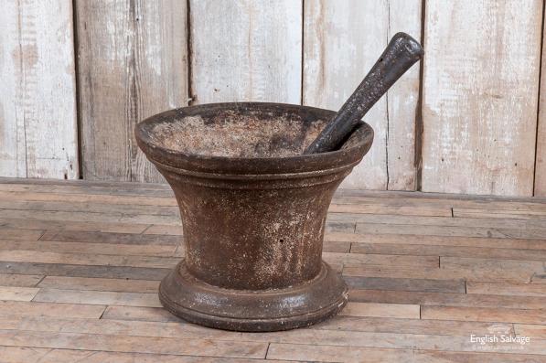 Impressive antique mortar and pestle