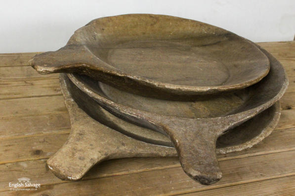 Impressive old marble platter with handle
