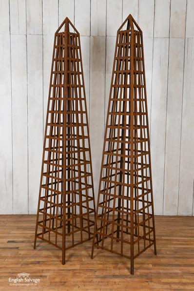 Impressive rusted iron rose towers / obelisks