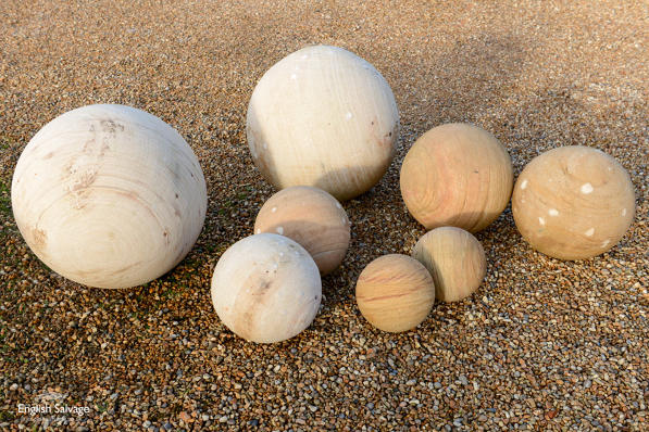 Impressive sandstone balls in various sizes 