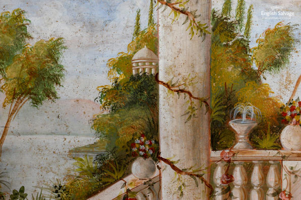 Italianate veranda scene oil on canvas