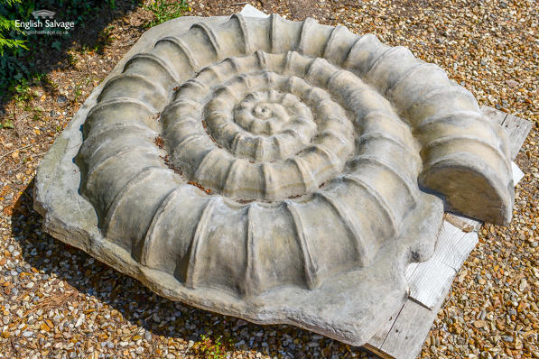 Large ammonite water feature / fountain