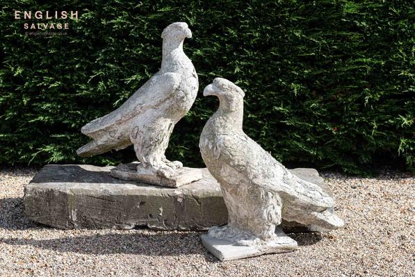 Large antique composition eagles