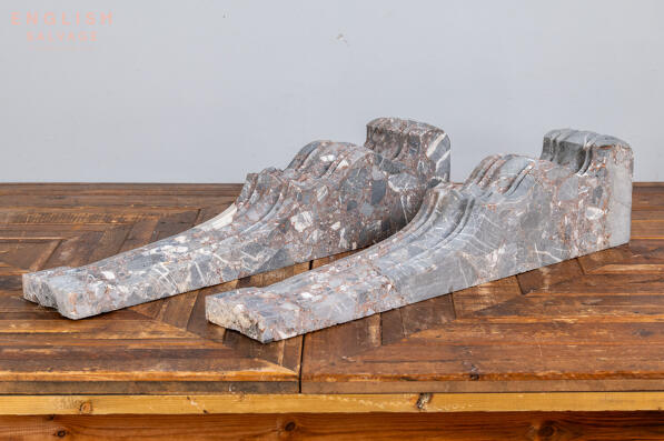 Large antique marble corbels