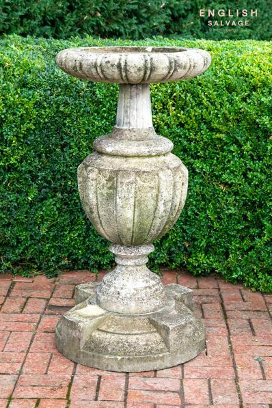 Large antique stone birdbath or sundial base