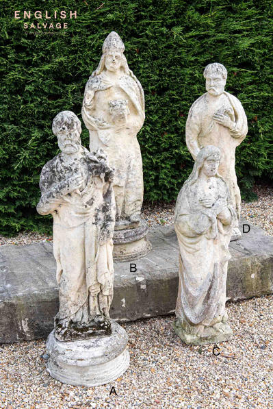 Large early limestone religious figures