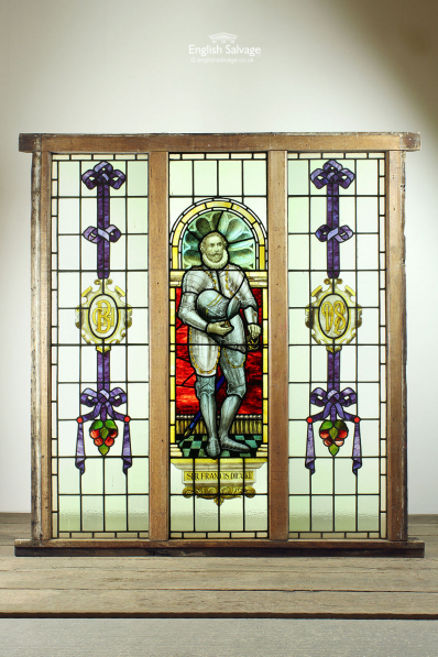 Large Francis Drake Stained Glass Window