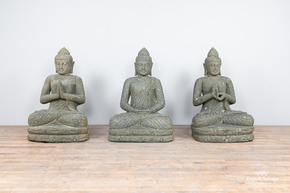 Large natural stone seated Buddha statues