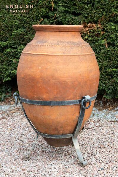 Large old terracotta olive jar