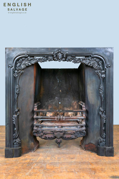 Large original 19th Century fire insert