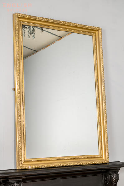 Large pine and gesso mirror, circa 1900