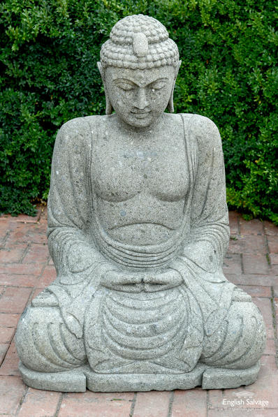 Large seated Buddha garden statue