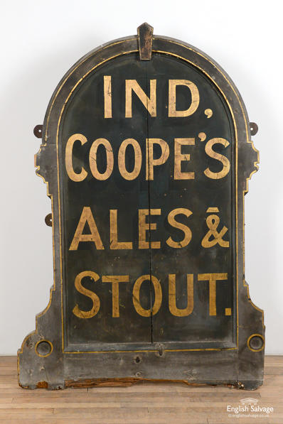 Large Victorian painted wooden tavern sign