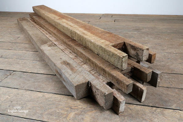 Lengths of reclaimed Burmese mahogany