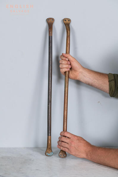 Long reclaimed copper door pulls