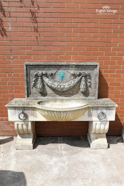 Lovely old weathered trough wall fountain