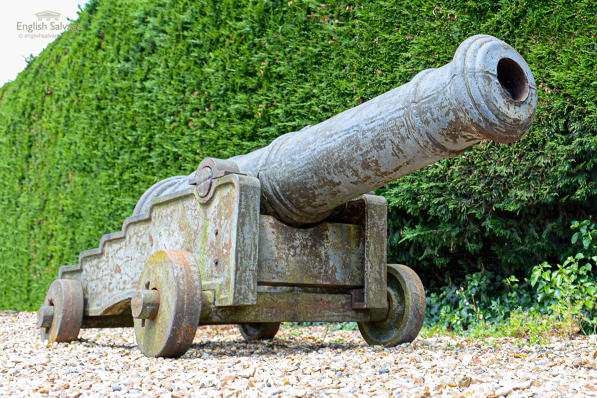 Massive old cast iron cannon