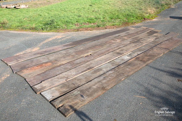 Massive reclaimed hardwood planks