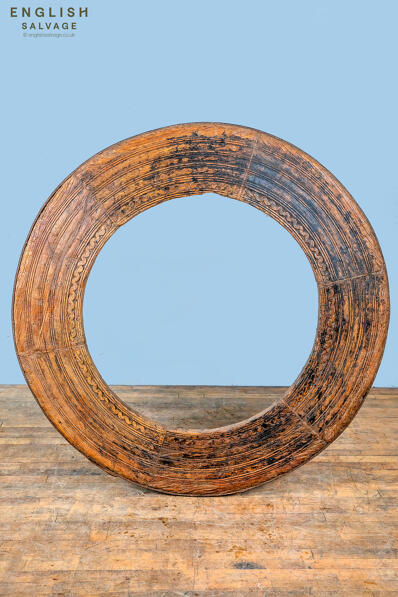 Massive reclaimed wood mirror frame