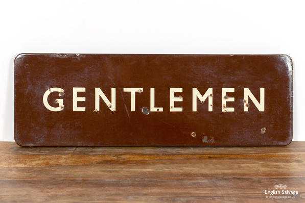 Mid Century Gentlemen station toilet sign