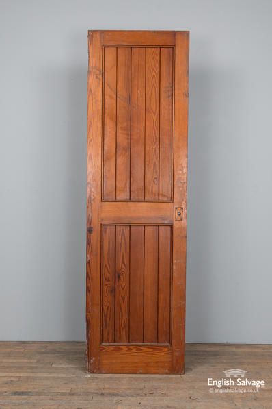 Modern 2 panel planked interior door