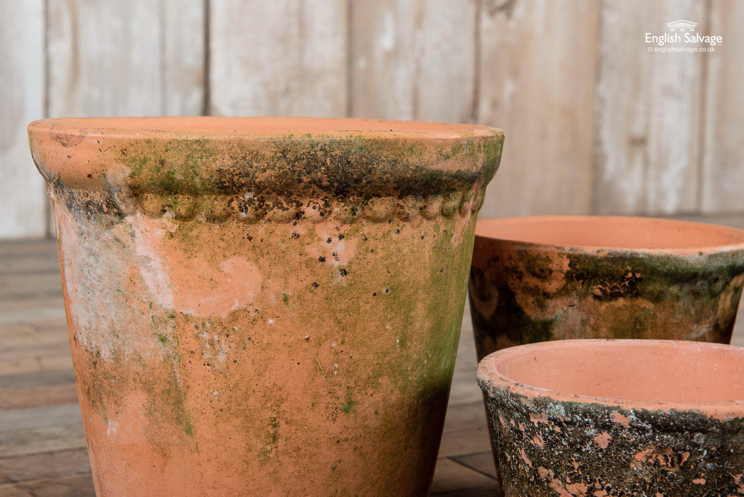 Naturally aged terracotta pots Lacepot Patina
