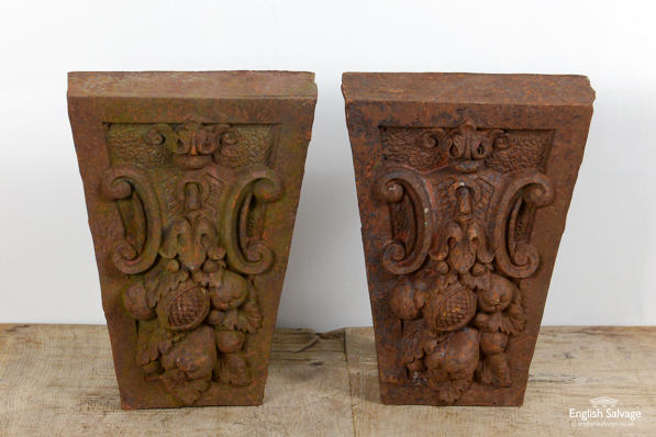 Old decorative cast iron corbels / capitals 