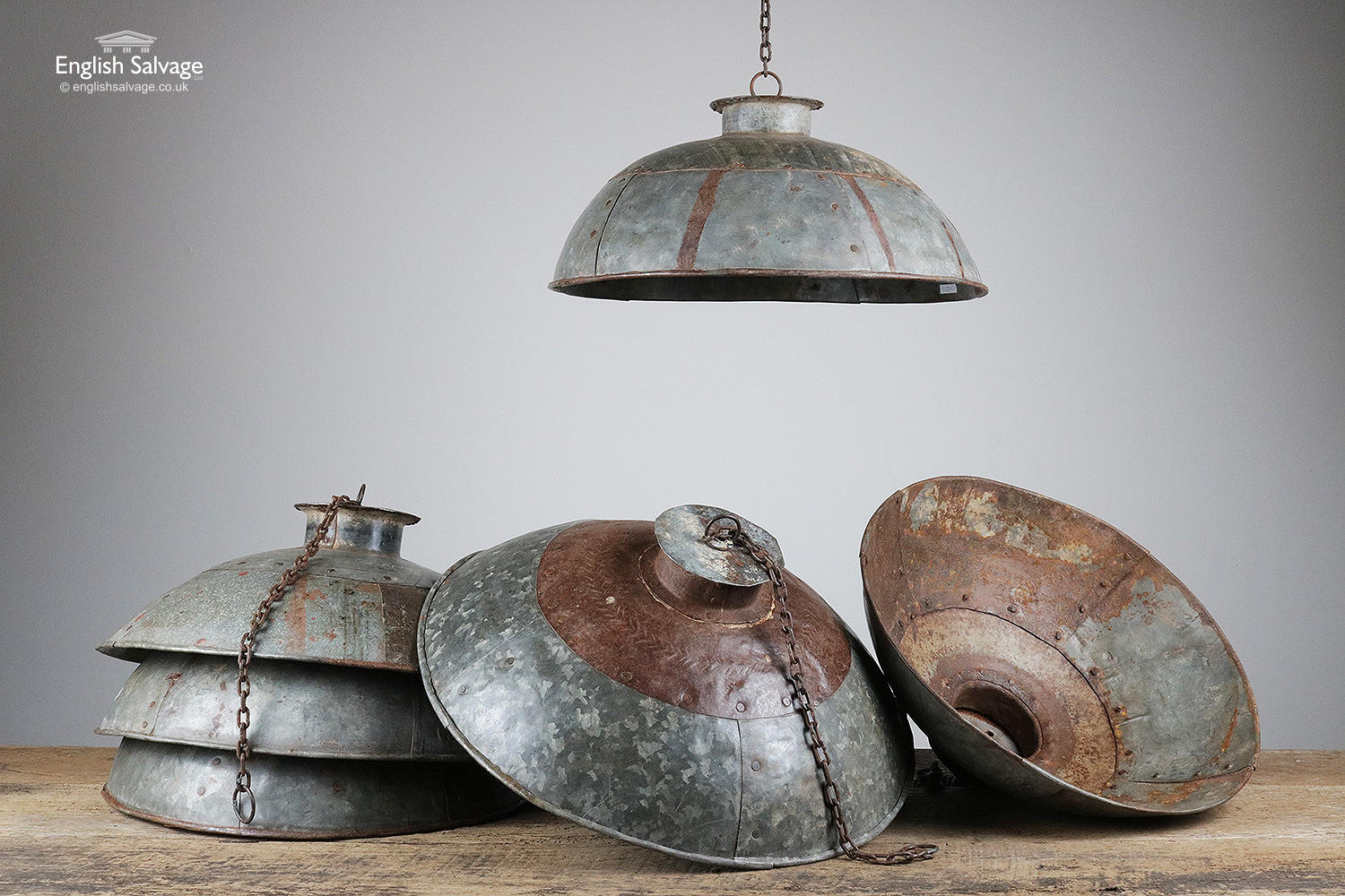 Old Handmade Metal Lampshades, Antique Metal Lampshade
