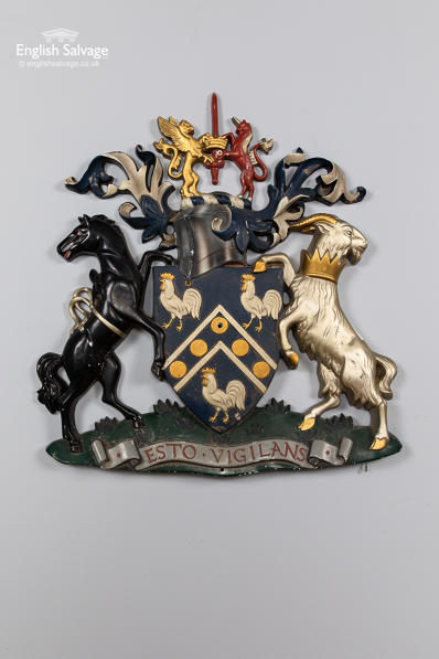 Old large coat of arms plaque